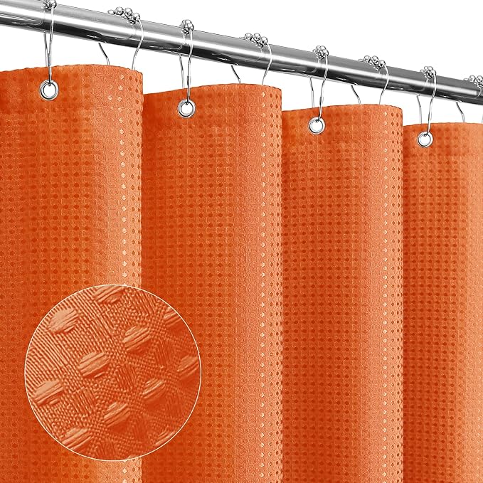 Gibelle Small Stall Shower Curtain 36 x 72, Narrow Half Waffle Weave Textured by Gibelle