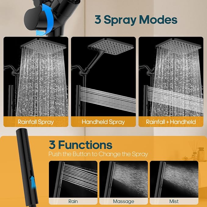 Filtered Shower Head with Handheld Combo High Pressure Shower Head with Filters - Image 6