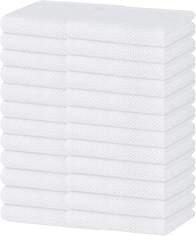 Homaxy 100% Cotton Waffle Weave Kitchen Dish Towels, Ultra Soft Absorbent Quick by Homaxy