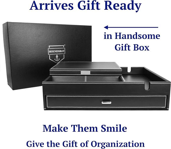 HOUNDSBAY Admiral Dresser Valet Box & Mens Jewelry Box Organizer - Image 3