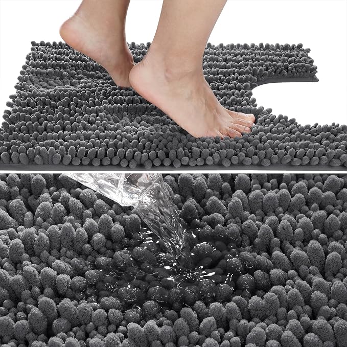 Yimobra Toilet Rug U Shaped Washable 24x20 Inch - Image 3