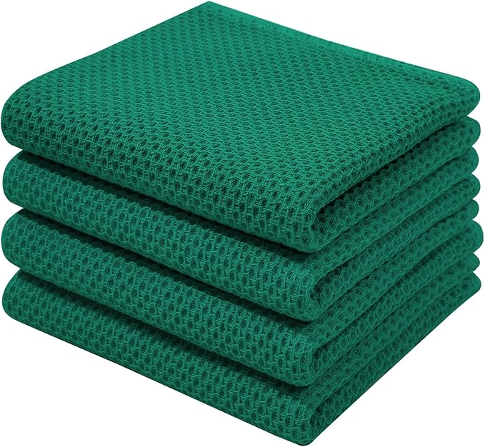Homaxy 100% Cotton Waffle Weave Kitchen Dish Towels, Ultra Soft Absorbent Quick by Homaxy