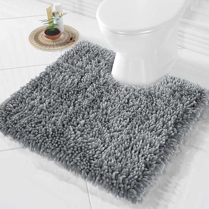 Yimobra Toilet Rugs U Shaped Washable, Extra Thick Soft Absorbent Chenille by Yimobra
