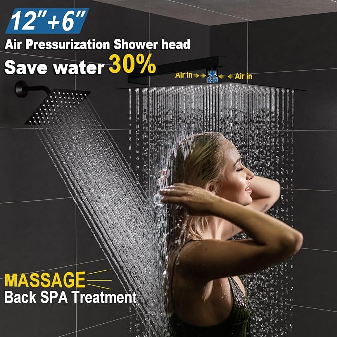 Enga Thermostatic Dual Shower System, All Functions Use Together & Volume - Image 3
