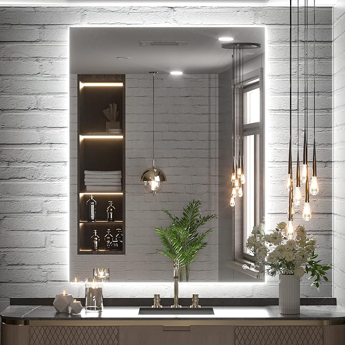 TETOTE 28 x 36 Inch LED Backlit Mirror Bathroom by TETOTE