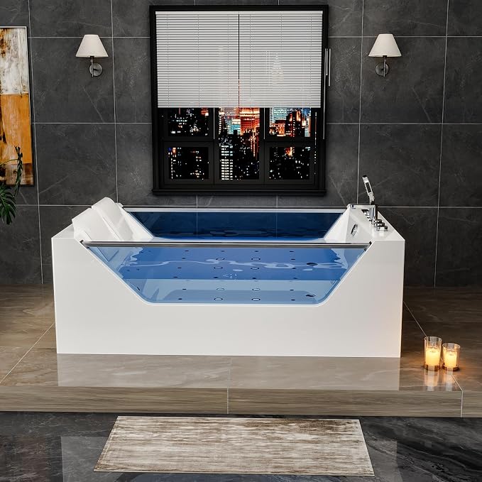 Empava PRO Series 71"x48" Whirlpool Tub | Heated Bubble Spa by Empava