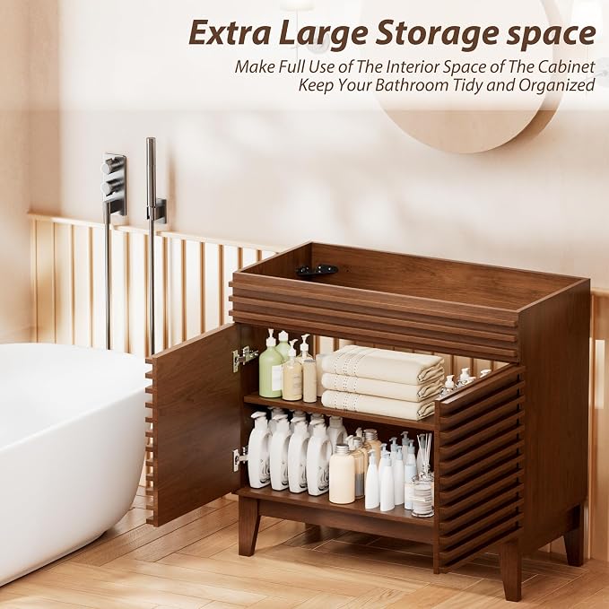 APRILSOUL 36" Bathroom Vanity, Mid-Century Bathroom Vanity Cabinet - Image 6