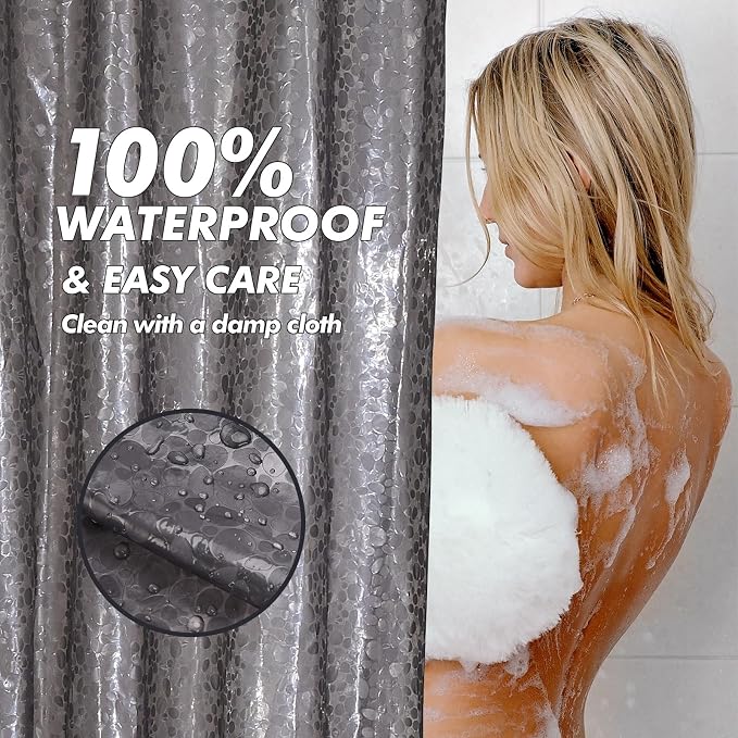 Bostofy Waterproof Shower Curtain Liner EVA 8G - Image 4