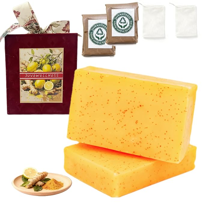 Natural Turmeric & Lemon Soap for Even Skin Tone, Acne-Prone Skin Care by Unknown