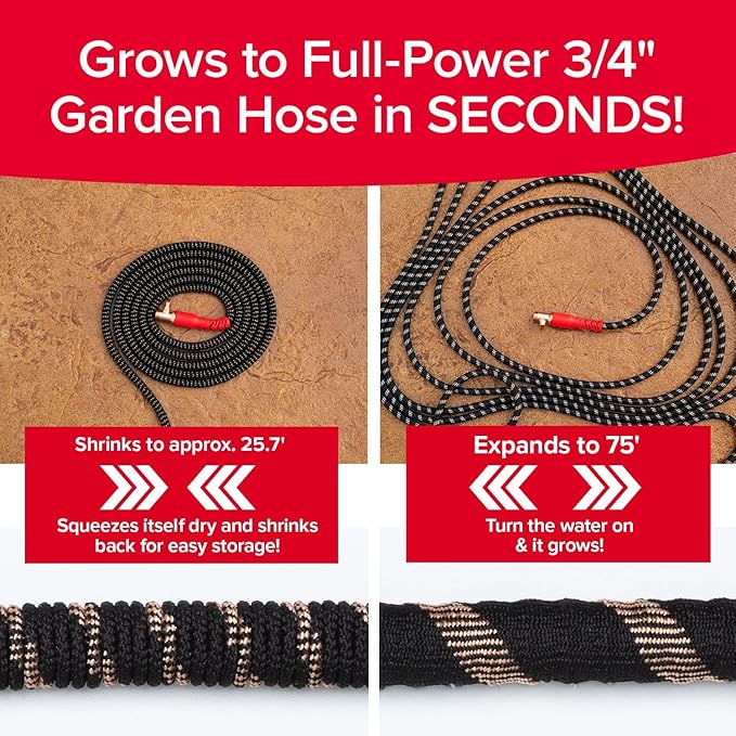 Pocket Hose Copper Head UV w/Pocket Pivot, Expandable Garden Hose 75 FT w/10 - Image 2