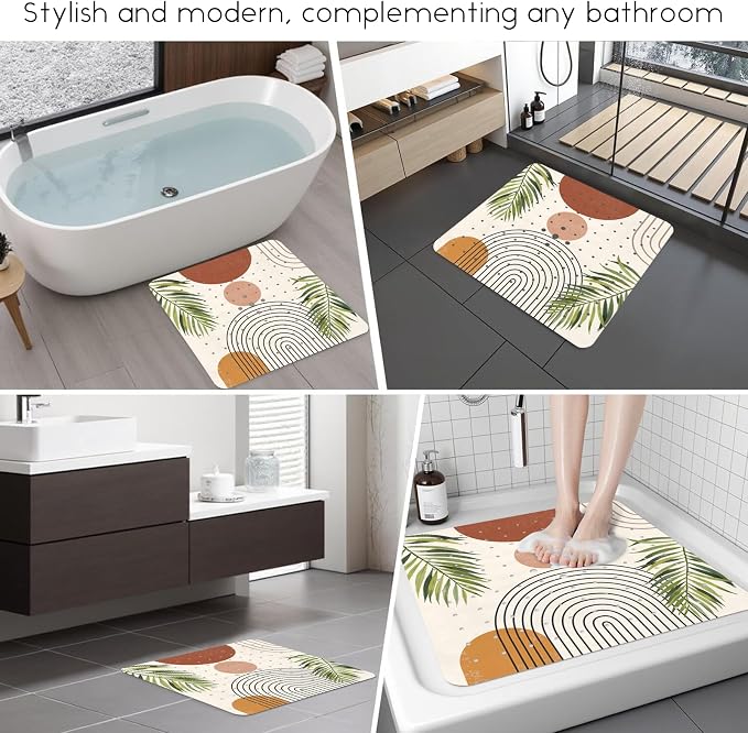 Bathtub Mat Non Slip, Bohemia Square Bath tub Mat Shower Floor Mat - Image 6