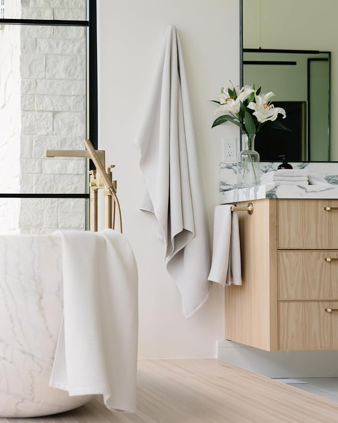 Cozy Earth Waffle Bath Towels - Image 2