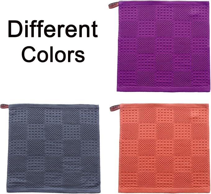 Waffle Weave Cotton Washing Cloth Ultra Soft and Absorbent Washcloths - Image 6