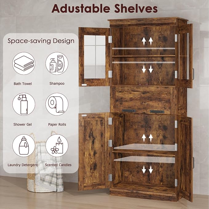 GAOMON 67" Tall Bathroom Cabinet - Image 5