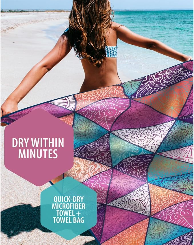 VENTURE 4TH Microfiber Beach Towel: Quick-Dry, Sandproof and Lightweight - Image 2
