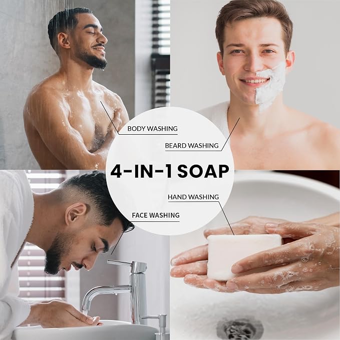 Rinse & Robust Mens Natural Bar Soap 6Pcs Handmade Cleansing - Image 4