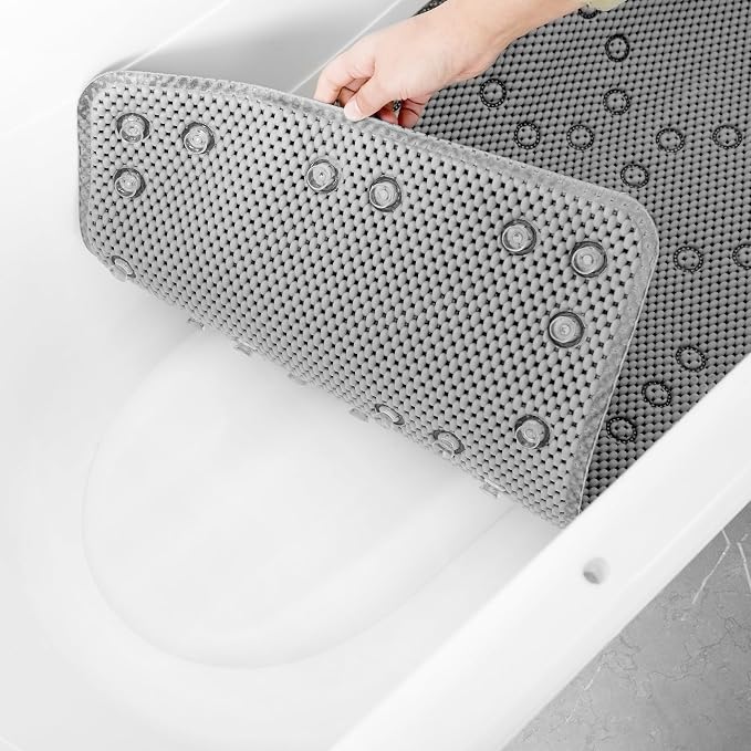 Double Layer Foam Non Slip Bathtub Mat 37x17in, More Comfortable and Thicker - Image 8
