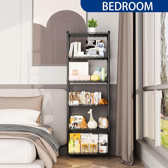 REGILLER 6 Wire Shelving Steel Storage Rack Adjustable Unit Shelves - Image 4