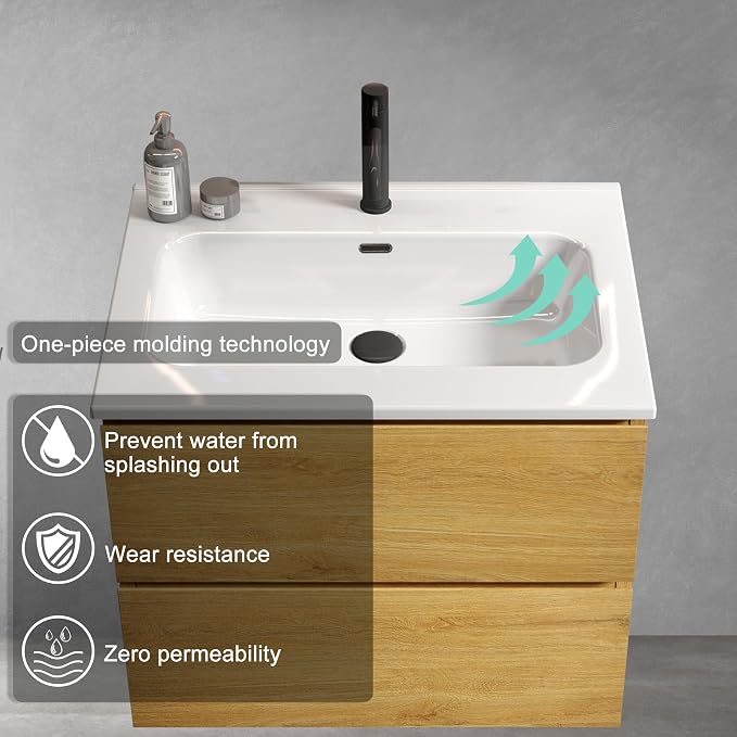 TIA Wall Mounted Floating Bathroom Vanity - Image 3