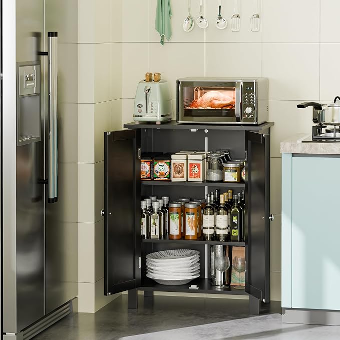 SUPER DEAL Modern Bathroom Floor Storage Cabinet - Image 2