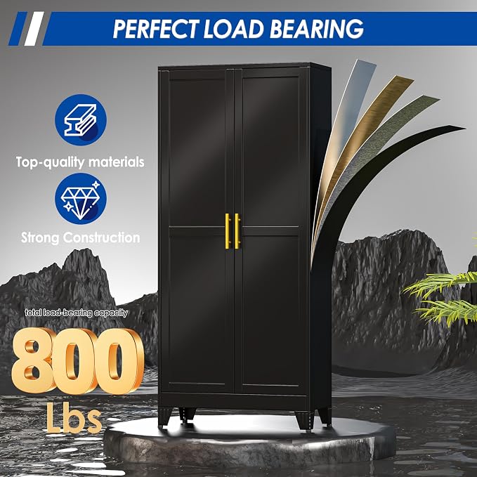 71" Tall Metal Storage Cabinet - Image 7