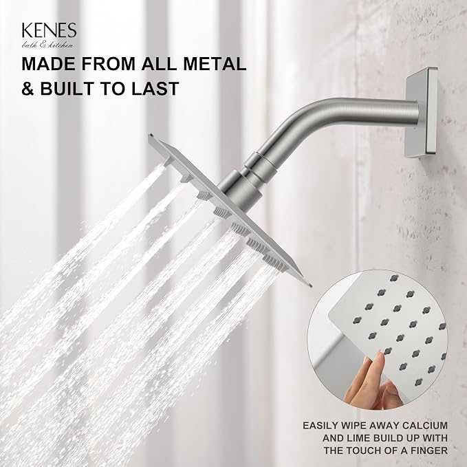 KENES Tub Shower Faucet Set Complete, Brushed Nickel Tub and Shower Trim Kit - Image 5
