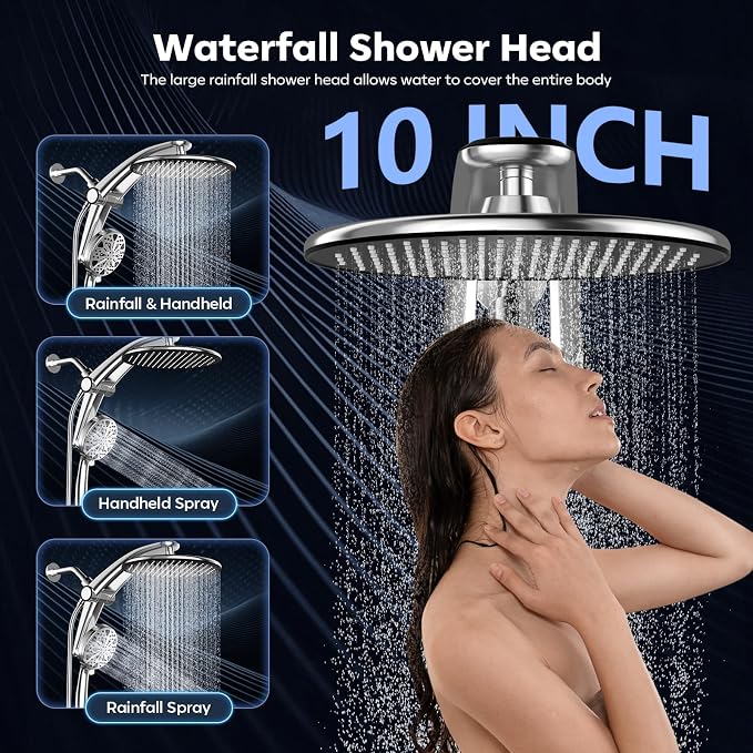 Shower Head with filtered Handheld High Pressure daul Shower Heads with - Image 5