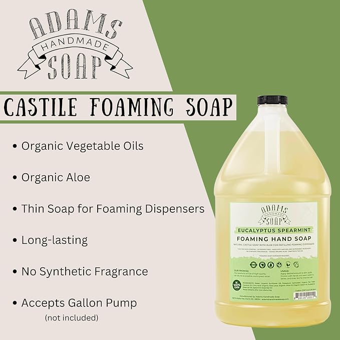 Adams Handmade Soap Liquid Foaming Soap 1 Gal - Image 2