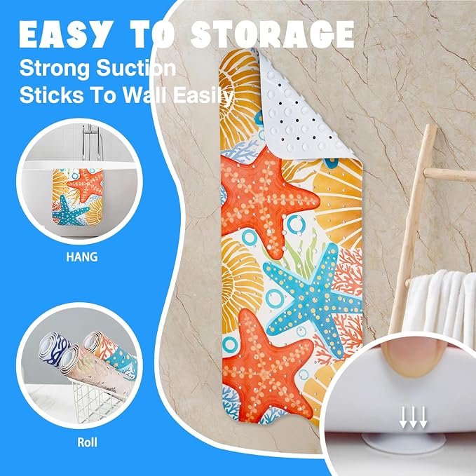 Ocean Bathtub Mat Non Slip, Cute Baby Bath Mat - Image 6