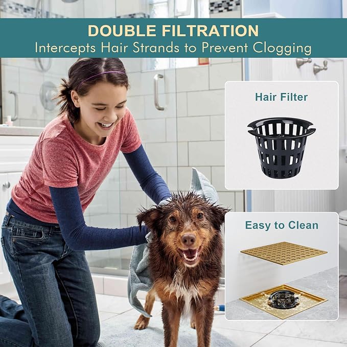Champagne Bronze Shower Drain 4-1/4 Inch - Image 3