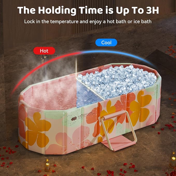 Portable Foldable Bathtub, Freestanding Bathtub No Installation, Bathroom SPA - Image 3