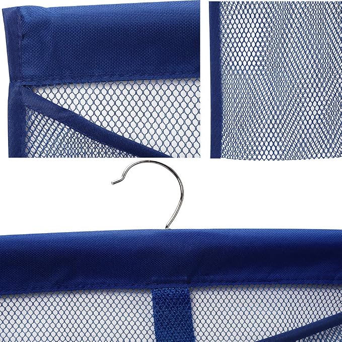 Portable Mesh Pocket with Rotatable Hanger, Quick Dry Serial Type Bath Storage - Image 4