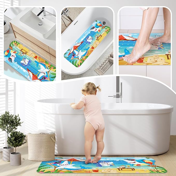 SHUCHING Baby Bath Mat for Tub Non Slip-40 X 16 Inch, Extra Long Kids Bathtub - Image 7
