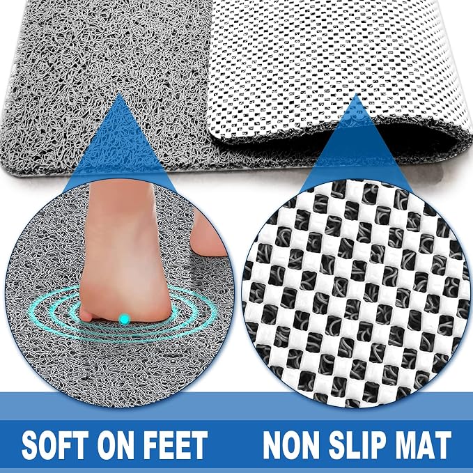 Shower Mats Non Slip for Elderly, 24x32’’Lager Loofah Bath Mats for Shower - Image 4