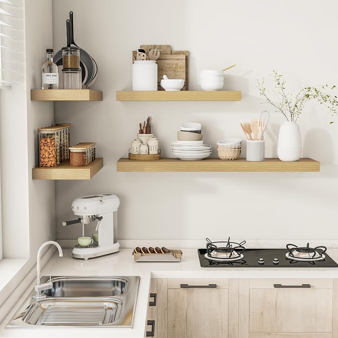 Vivelove 12 Inch Deep Floating Shelves 24 inch Long, 24 x 12 Wide Wall Shelves - Image 6