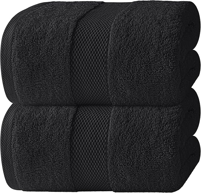 White Classic Luxury Soft Black Bath Sheet Towels by WhiteClassic