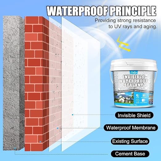 Waterproof Sealant - 70oz Water-Based Transparent Waterproof Coating - Image 3