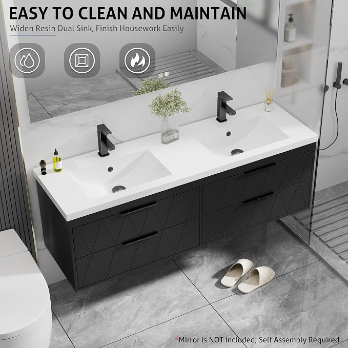 eclife 60" Bathroom Vanities Cabinet - Image 4