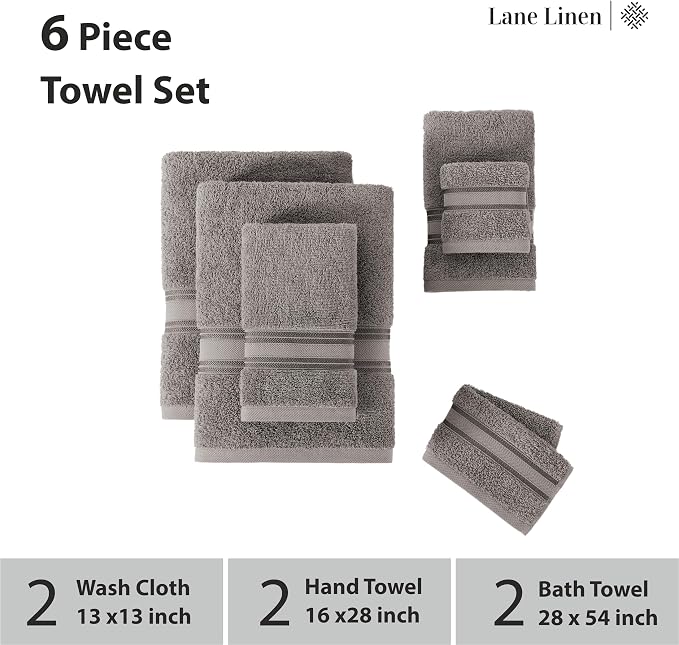 LANE LINEN Luxury Bath Towels Set - Image 3