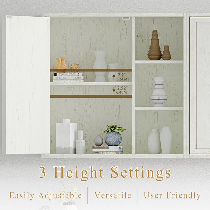 Bathroom Wall Cabinet, Small Wall Cabinet Over Toilet - Image 4