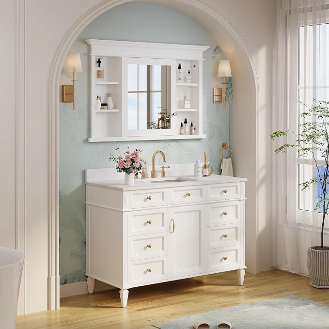 WELLFOR 48"x 32" Bathroom Medicine Cabinet - Image 6