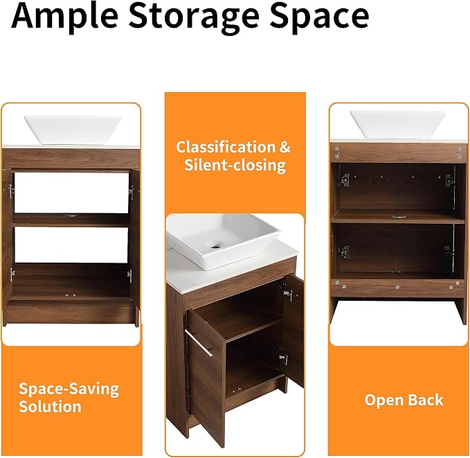36 Inch Bathroom Vanity with Sink, Mordern Bathroom Vanity, Single Sink - Image 6