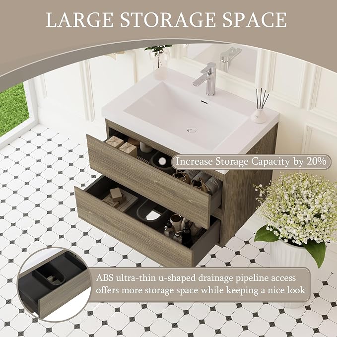 30 Inch Floating Bathroom Vanity - Image 3