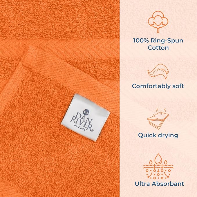 DAN RIVER 2 Pack Luxury Bath Sheets 35x70, 600 GSM, Soft & Quick Dry 100% Ring - Image 6