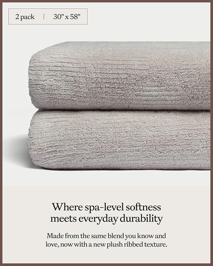 Cozy Earth Ribbed Bath Towel Set - Image 3