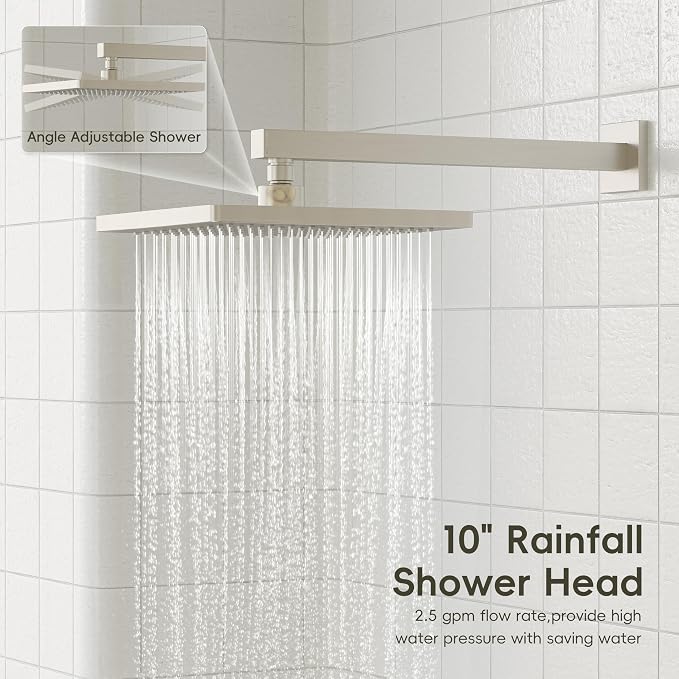 Gabrylly Shower System, Wall Mounted Shower Faucets Sets Complete - Image 3