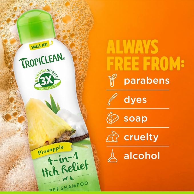 TropiClean Itch Relief Dog Shampoo, Powerful Odor Control, Long-Lasting - Image 6
