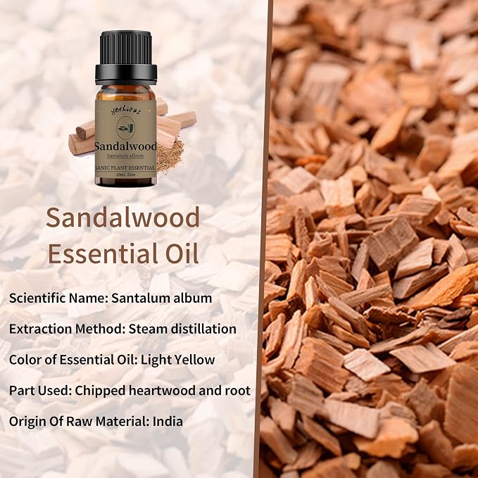 yethious 3 Pack Rose Sandalwood Vetiver Essential Oil Set Organic Pure - Image 4