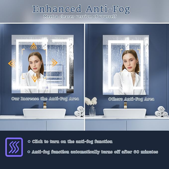 ExBrite LED Lighted Bathroom Medicine Cabinet - Image 5