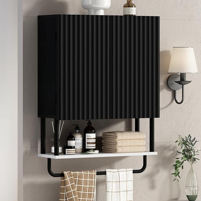 RUSTOWN Fluted Bathroom Wall Cabinet - Image 9